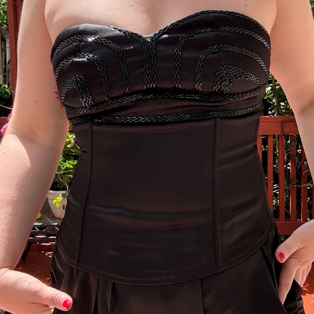Mandee Black Strapless Top